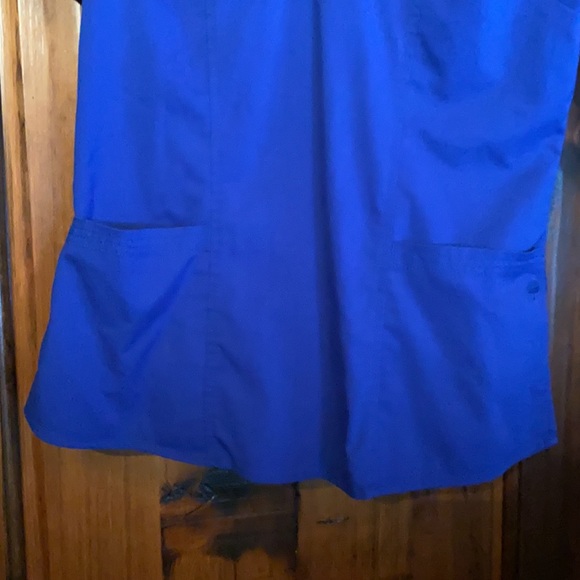 Healing Hands by Purple Label Jordan Mock Wrap Solid Scrub Top - Picture 4 of 6